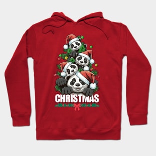 Christmas Pandas (momma and 3 cubs) Hoodie